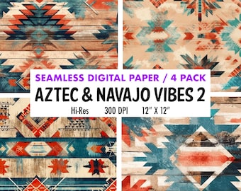 Aztec Patterns | Tribal Designs | Tribal Backgrounds | Digital Paper | High Quality Jpeg Files | Navajo American Native Patterns