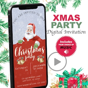 Santa Christmas Party Invitation Christmas Party Invitation Christmas Party Invite Christmas Party Christmas Invitation Download Sms Santacn