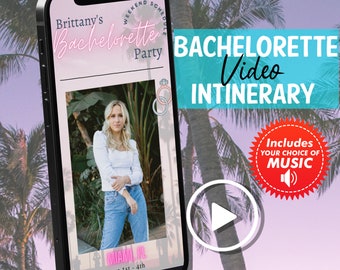 Bachelorette Itinerary Invitation Bachelorette Weekend Planner Bachelorette Invite Editable Digital Itinerary Bachelorette Party Miami DIY