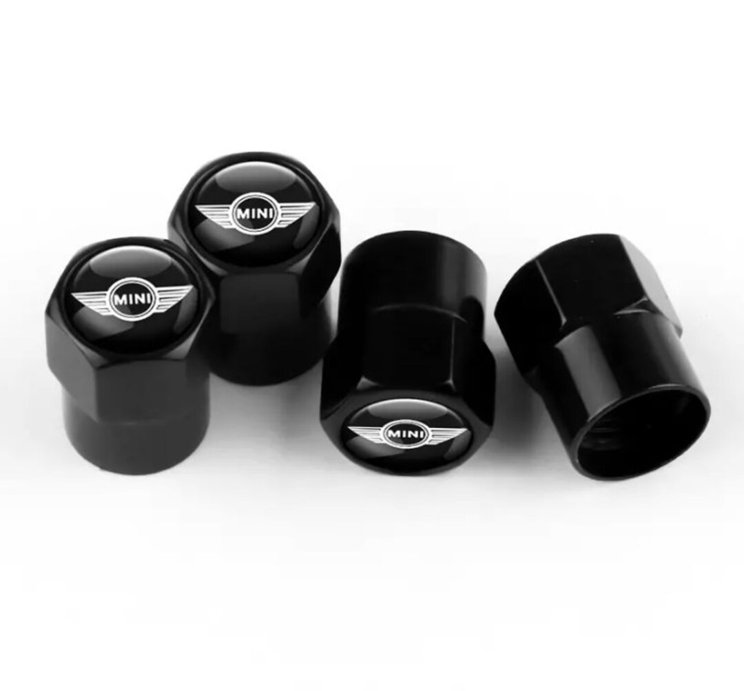 MINI Luxury Black Dust Valve Caps SET OF 4 Etsy