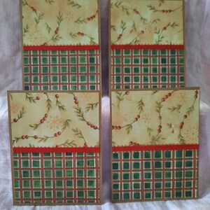 Christmas/Holiday set of 4 card blanks.
