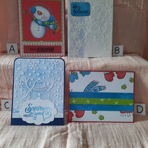 Christmas/Holiday 4 individual cards.