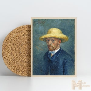 High Quality Digital Portrait Vincent Van Gogh Gift Fine Art Prints Vibrant Color Art Famous Artist Masterpiece Famous Painting Remastered