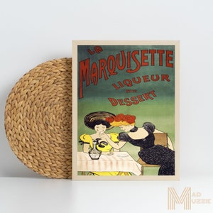 Leonetto Cappiello French Vintage Liquor And Desert Painting Café Dining Room Decor Roaring Twenties Artwork Jazz Age Digital Wall Art 1903