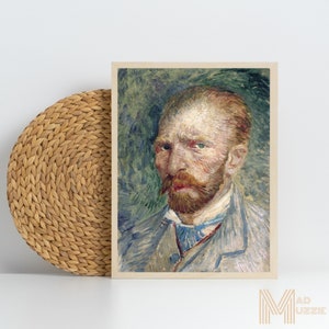 High Quality Digital Portrait Vincent Van Gogh Gift Fine Art Prints Vibrant Color Art Famous Artist Masterpiece Famous Painting Remastered