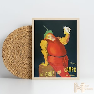 La Cruz Del Campo Beers 1906 Leonetto Cappiello Digital Printable Beer Advert Circus Themed Vintage Poster Wall Art Quirky Bar Art