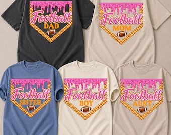 Football Birthday Ice Cream Shirt, Football Mom Dad Sister Boy Family Birthday Tee, Football Party Shirt