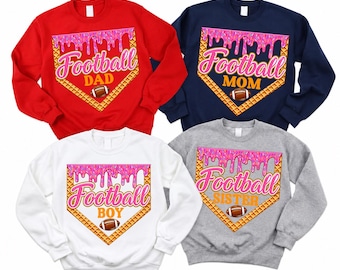 Football Birthday Ice Cream Sweatshirt, Football Mom Dad Sister Boy Family Sweatshirt, Football Party Sweater