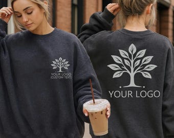 Custom Your Logo Here Sweatshirt, Company Logo Sweater, Custom Text Here Hoodie, Your Design Sweatshirt, Business Logo Sweatshirt, BP
