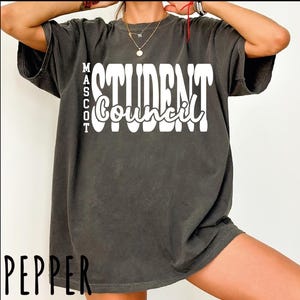 Personalized Student Council Shirts, Custom Team Mascot Shirt, School Organization Tshirt, School Spirit Tee, Student Council Vibes Shirts