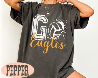 Custom Go Mascot Volleyball Shirt, Volleyball Cheer Tshirt,Back To School Tee