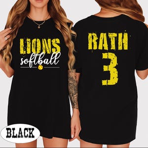 Custom Softball Shirt, Team Name Softball Tshirt, Back To School Tee,BP afbeelding 3