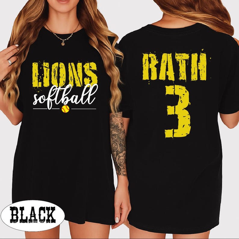 Custom Softball Shirt, Team Name Softball Tshirt, Back To School Tee,BP afbeelding 3