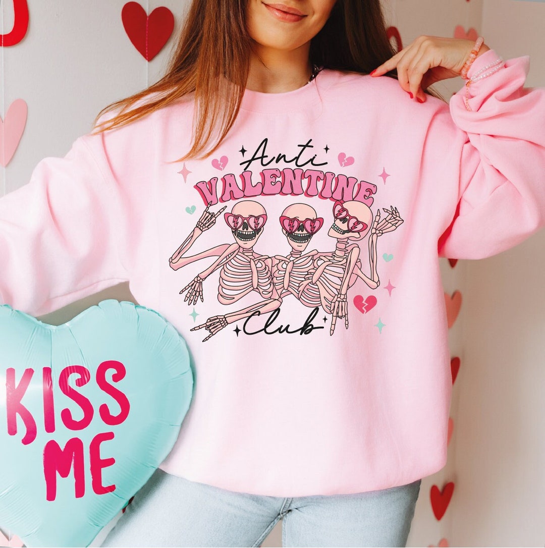 Anti Valentine Club Sweatshirt, Funny Valentine Sweater, Valentine