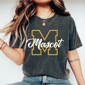 Custom Mascot Shirt, School Team Shirt, Team Mascot Tshirt, School Spirit Shirt, Personalized School Shirt, Matching Team Shirts