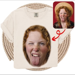 Camiseta personalizada con foto de cara grande, regalo divertido para tu mejor amigo, camiseta con foto personalizada, camiseta con foto personalizada, camiseta con foto personalizada para hombre y mujer.