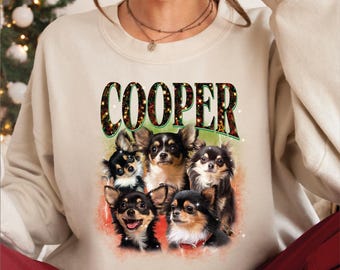 Custom Dog Christmas Bootleg Sweatshirt, Custom Bootleg Name Sweater, Christmas Cat Bootleg Hoodie, Custom Dog Sweater, Holiday Xmas Sweater