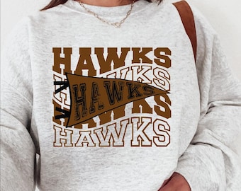 Custom Mascot Pennants Flag Sweatshirt, Men Women Homecoming Pennant Sweatshirt, Personalized Mascot Name Sweater, School Spirit Sweatshirt