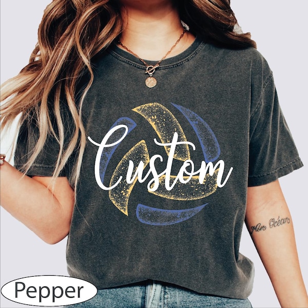Custom Volleyball Shirt, Vintage Style Tshirt, Personalized Mascot Name Shirt, Volleyball Game Day Shirt, Trendy Sports Shirt, Retro Fan Tee