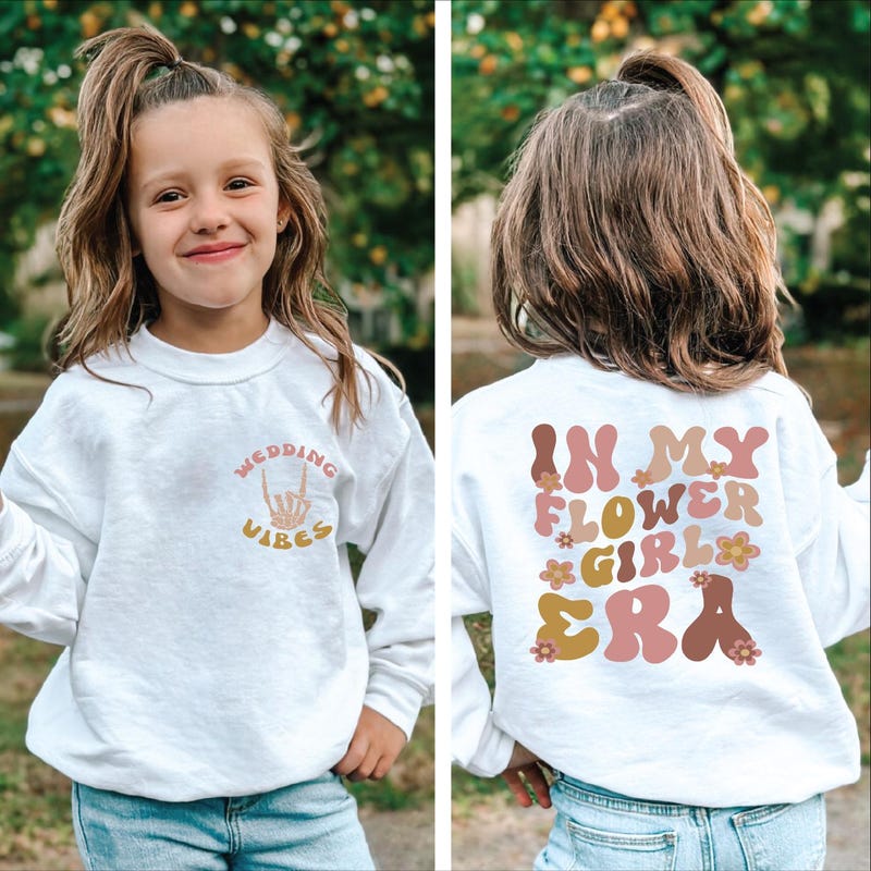 FLOWER GIRL BEIGE SWEATSHIRT WITH BROWN FLAPPER main image 1