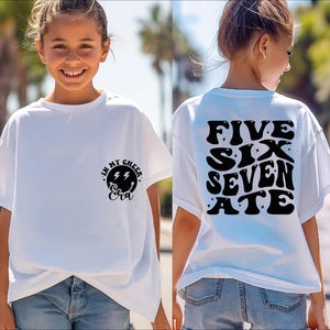 Custom In My Cheer Era Shirt, Five Six Seven Ate Cheer Era T-Shirt, Personalized Cheer Era Shirt, Cheer Kids Shirt, Kids Name T-Shirt