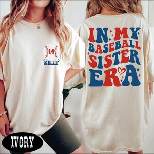 In My Baseball Sister Era Shirt, Personalized Baseball Sister Tshirt,BP