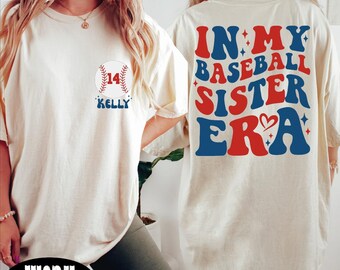 In My Baseball Sister Era Shirt, Personalized Baseball Sister Tshirt,BP
