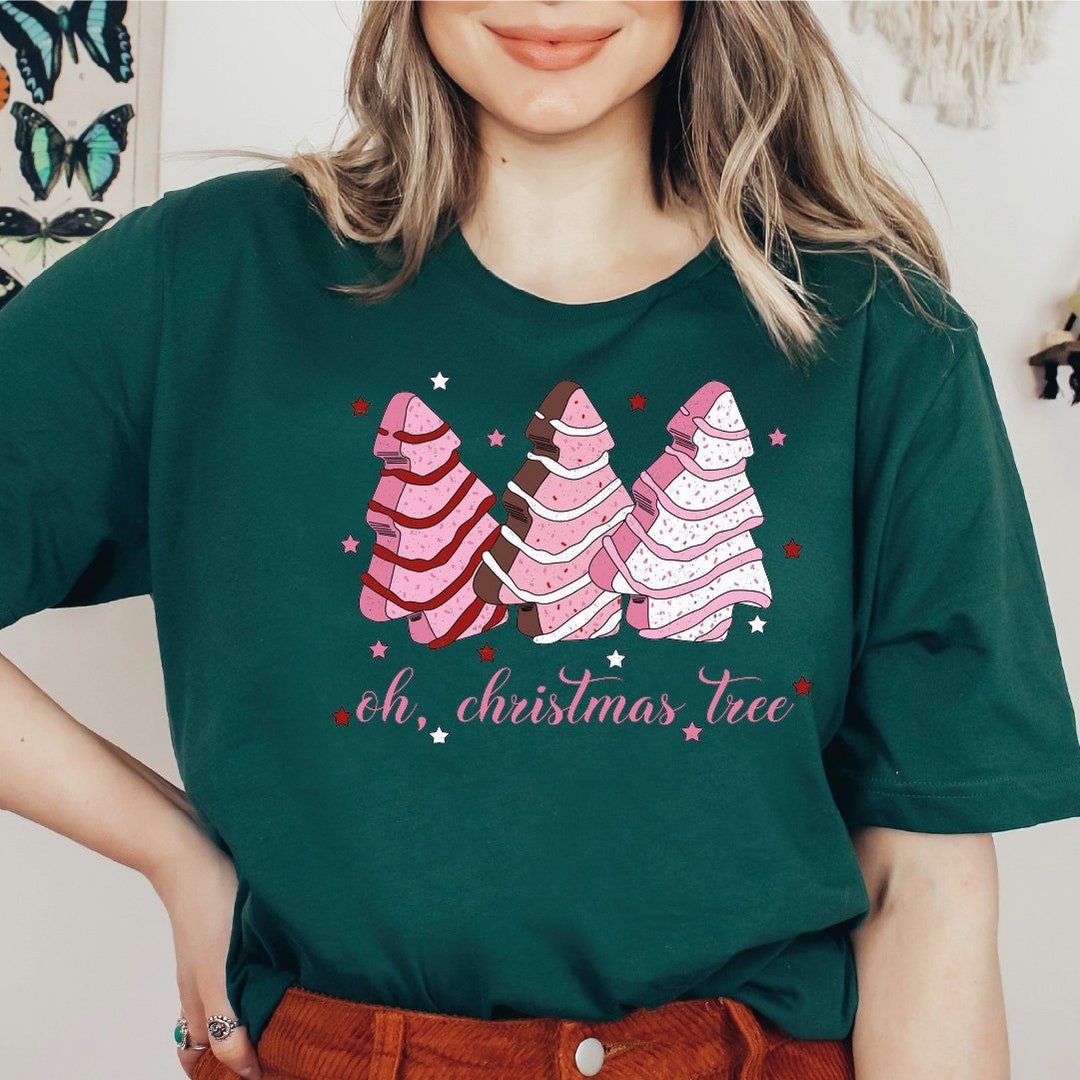 Oh Christmas Tree Cake Shirt Merry and Bright Christmas Tree Etsy