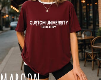 Custom University Shirt, Personalized College Tshirt, Customized University Tee, Custom School Shirt, Custom Logo Tshirt, Custom College Tee