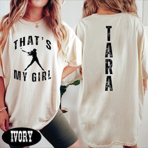 That's My Girl Softball Shirt, Custom Baseball Mom Tshirt, BP image 1