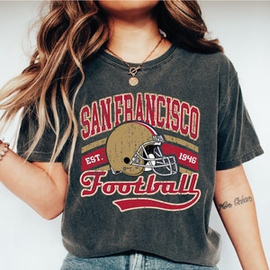 San Francisco Football Shirt, Vintage Style Football T shirt, San Francisco Fan Gift Tee