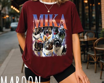 Custom Vintage Bootleg Pet Shirt, Pet Photo + Name, Custom Dog Portrait, Personalized Tee, Custom Shirt, Cat Shirt, 90's Tee