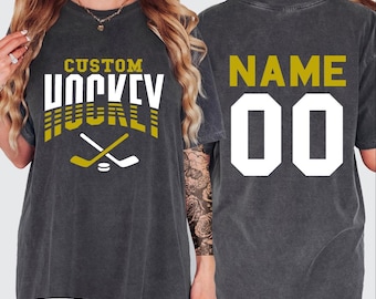 Custom Hockey Shirt, Custom Mascot Shirt, Custom Name Number Hockey Shirt, Custom Team Color Hockey Shirt, Game Day Shirt, BP