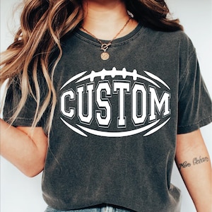 Comfort Colors Custom Football Shirt, Personalized Football Team Tshirt, Football Mascot Shirt, Personalized Football Shirt, Game Day Tees