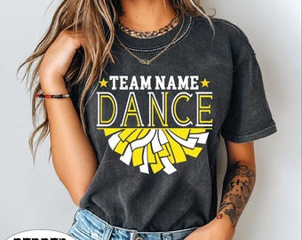 Custom Dance Team Shirt, Personalized Dance Team Name Tee, School Dance Shirt, Dance Team Spirit Tee