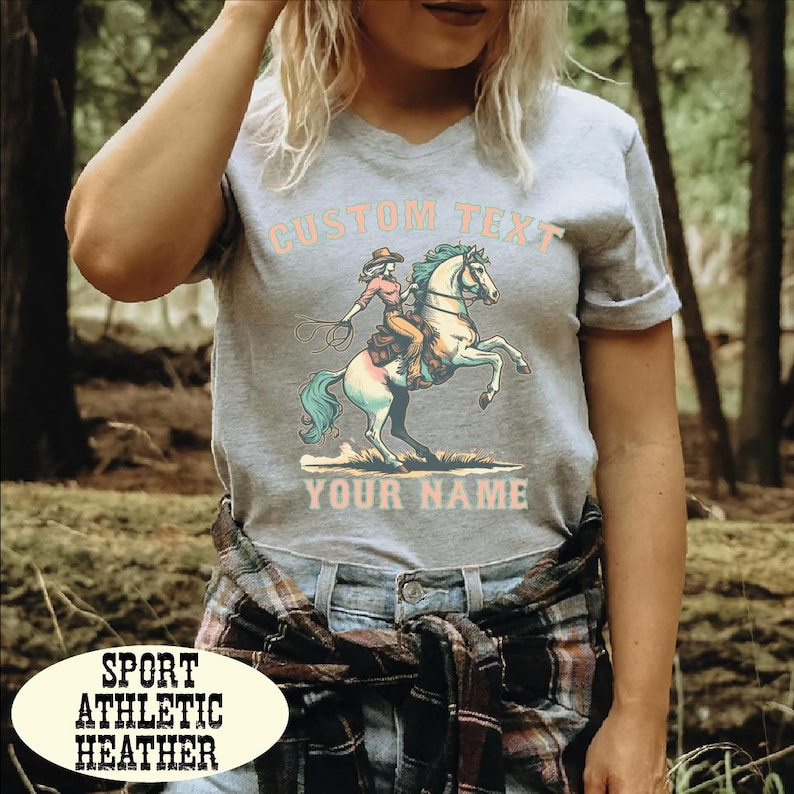 Custom Western Shirt for Women, Personalized Cowgirl Tshirt, Country Concert Tee, Vintage Style Comfort Colors Shirt, Girls Trip Tshirt Gift image 5