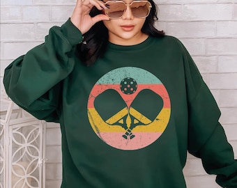 Vintage Style Pickleball Sweatshirt, Retro Pickleball Sweater, Pickleball Gift, Retro Pickleball, Pickleball Lover Gift, Pickleball Player