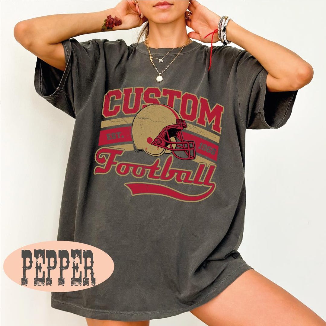 Custom Football Shirt, Custom Team Colors Football Shirt, Personalized ...