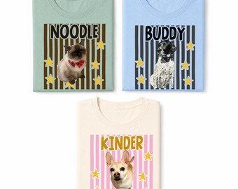 Custom Pet Photo Shirt, Personalized Dog Shirt, Dog Mama Gift, Pet Lover Tee