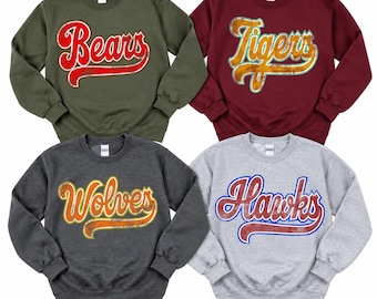 Custom School Mascot Shirt, Personalized Team Name Tee, School Spirit Shirt, Game Day Mascot Tee