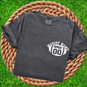 Custom Football Shirt, Football Mascot Tshirt, Football Pocket Tee, Football Team Shirt, Football Mom Tshirt, Sports Mom Shirt, Football Tee