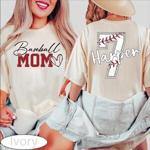 Personalized Baseball Mom Shirt, Baseball Numbers Tshirt, Custom Baseball Mom Tee, Gameday Baseball Tee, Baseball Lover Gift, BP