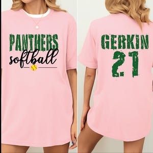 Custom Softball Shirt, Team Name Softball Tshirt, Back To School Tee,BP afbeelding 4