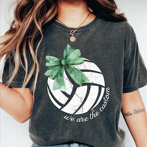 Custom Volleyball Bow Shirt, Volleyball Mom Tshirt, Coquette Bow Shirt, Volleyball Team Tshirt, Custom Volleyball Tee, Volleyball Mascot Bow
