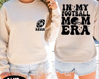 In My Football Mom Era Sweatshirt,Game Day Football Gift, Back To School Hoodie,BP