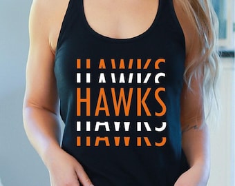Custom Mascot Tank Top, School Spirit Tank Top, Personalized Tank Top, Women Racerback Tank Tops, Custom Sports Tank Top, Women Tank Top