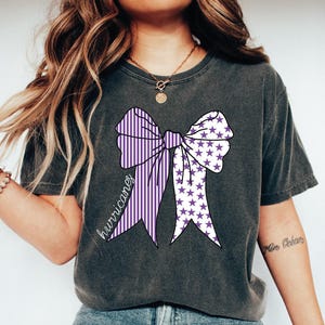 Custom Bow Mascot Shirt, Coquette Tshirt, Custom Sports Tee, Custom School Spirit Shirt, Cheer Mascot Tshirt, Custom High School Shirt