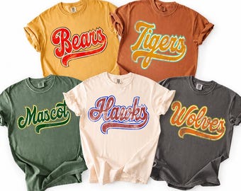 Custom School Mascot Sweatshirt, Personalized Team Name Sweater, School Spirit Sweatshirt, Game Day Mascot Gift