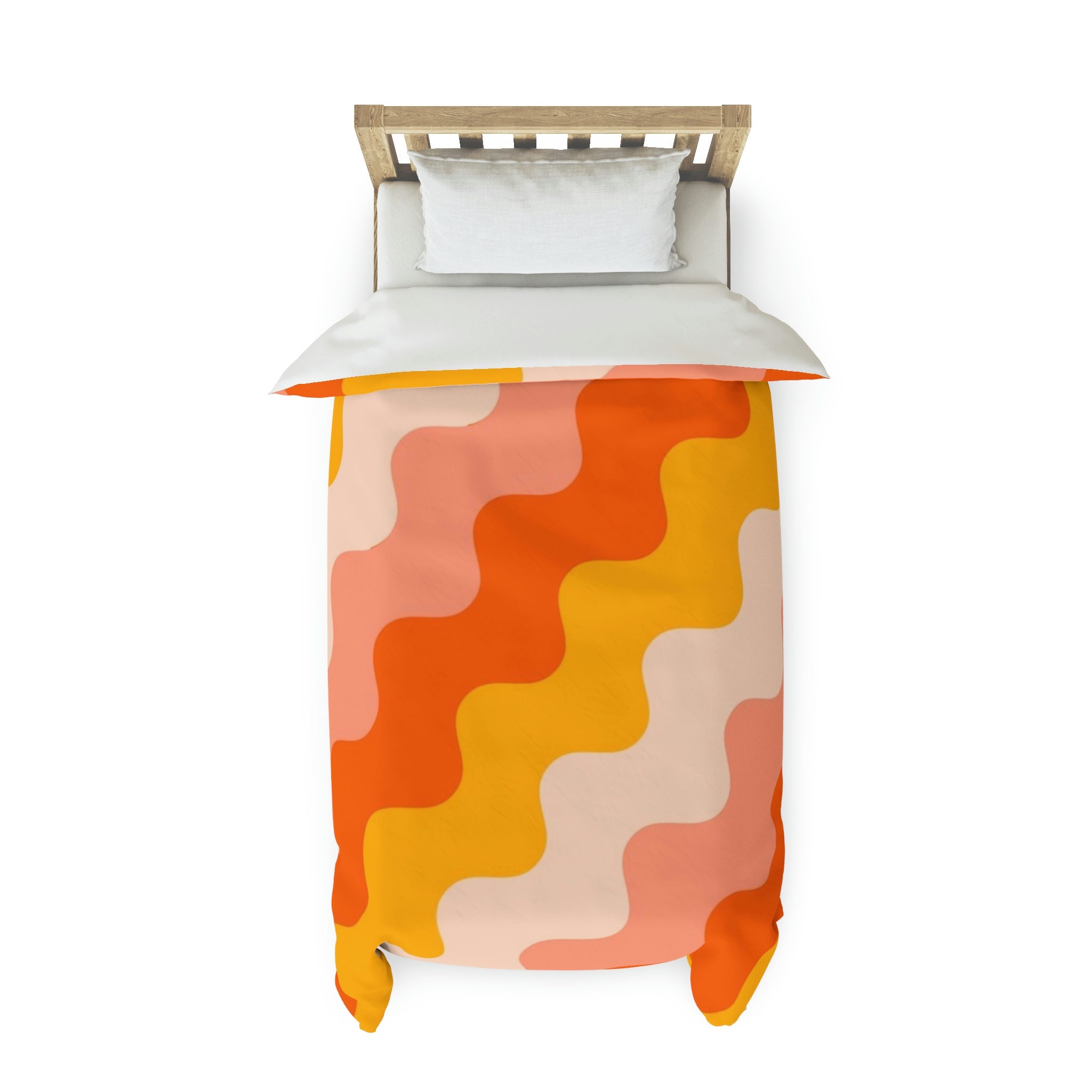 Retro Rainbow Duvet Cover Colorful 70s Boho Hippie Home Decor Etsy