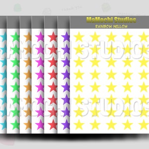 Mini Planner Stickers - 2 vellen Starry Dreams, Bujo Bundle, Achievement Award, Time Sheet, Chore Chart Schedule, Kawaii Star Celestial Kits
